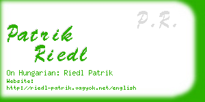 patrik riedl business card